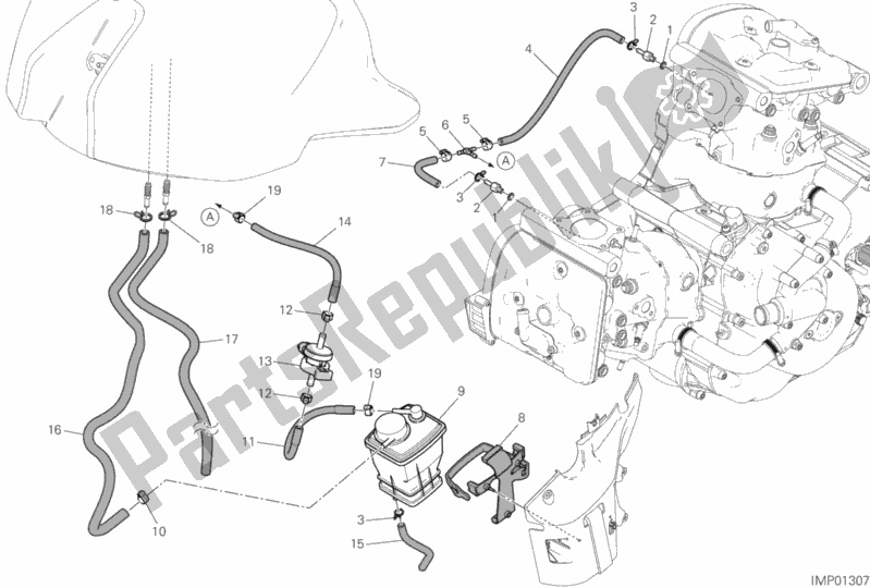 Tutte le parti per il Scatola Metallica Del Tubo Di Aria Calda del Ducati Monster 821 Stealth Thailand 2020